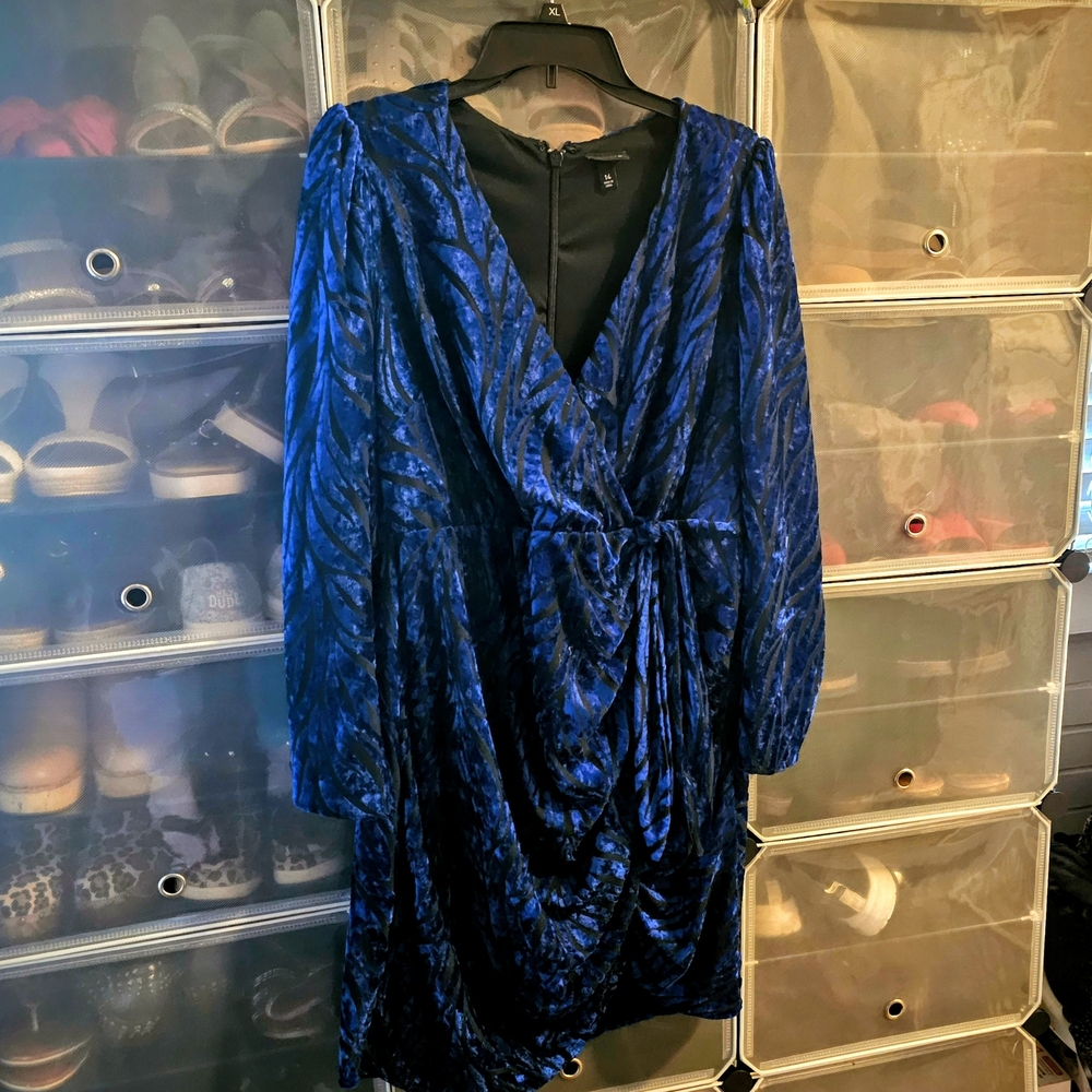 Torrid Royal Blue Velvet Dress